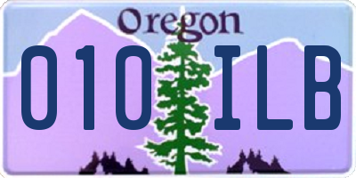 OR license plate 010ILB
