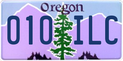 OR license plate 010ILC