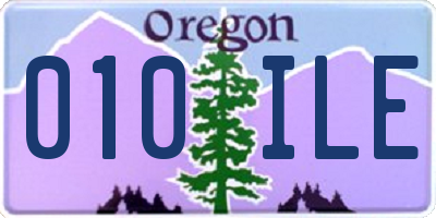 OR license plate 010ILE