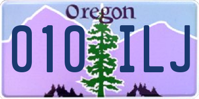 OR license plate 010ILJ