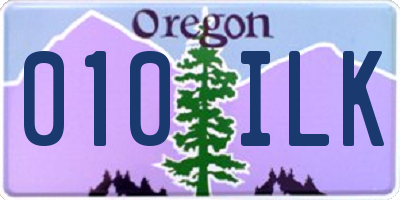 OR license plate 010ILK