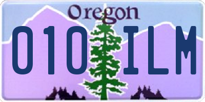 OR license plate 010ILM