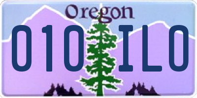 OR license plate 010ILO