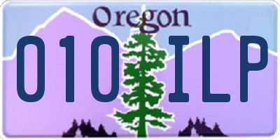 OR license plate 010ILP