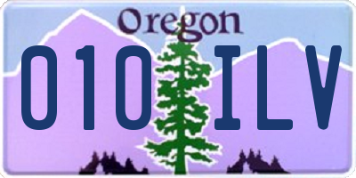 OR license plate 010ILV