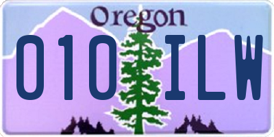 OR license plate 010ILW