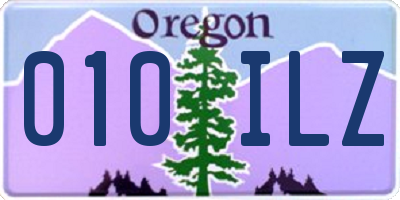 OR license plate 010ILZ