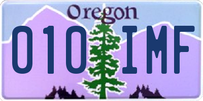 OR license plate 010IMF
