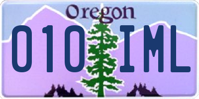 OR license plate 010IML