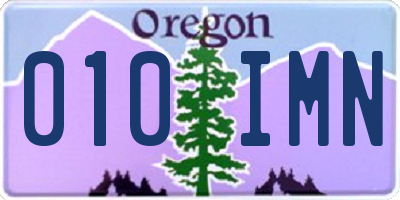 OR license plate 010IMN