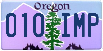 OR license plate 010IMP