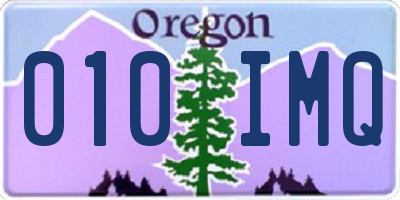 OR license plate 010IMQ