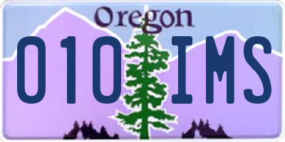 OR license plate 010IMS