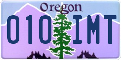 OR license plate 010IMT