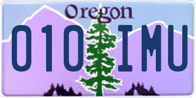 OR license plate 010IMU