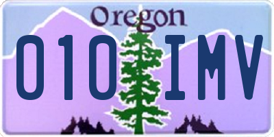 OR license plate 010IMV