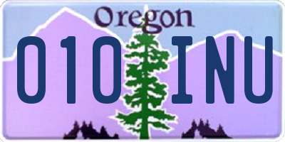 OR license plate 010INU