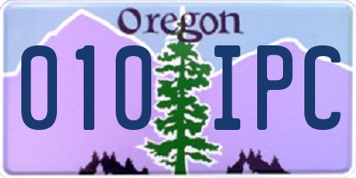 OR license plate 010IPC