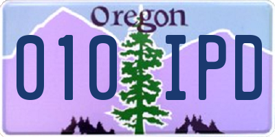 OR license plate 010IPD