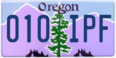 OR license plate 010IPF