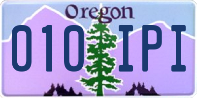 OR license plate 010IPI