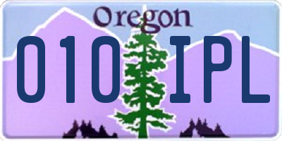 OR license plate 010IPL