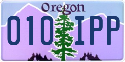 OR license plate 010IPP