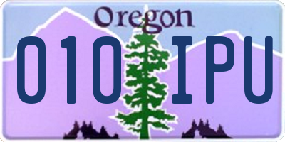 OR license plate 010IPU