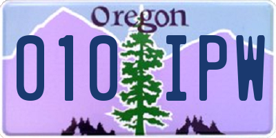 OR license plate 010IPW