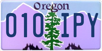 OR license plate 010IPY