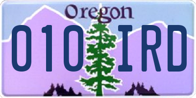 OR license plate 010IRD