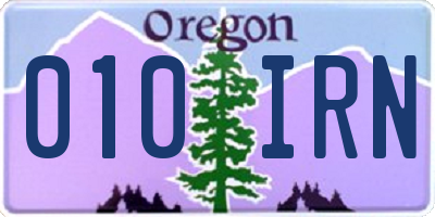 OR license plate 010IRN