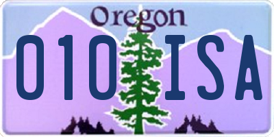 OR license plate 010ISA