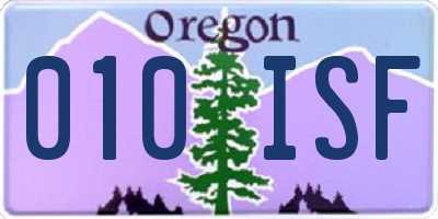 OR license plate 010ISF