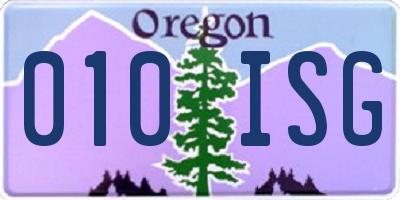 OR license plate 010ISG