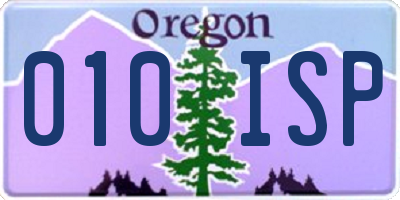 OR license plate 010ISP