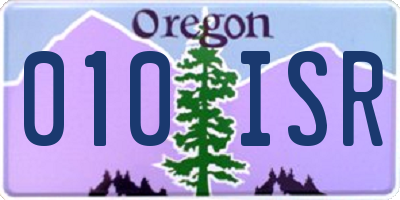 OR license plate 010ISR