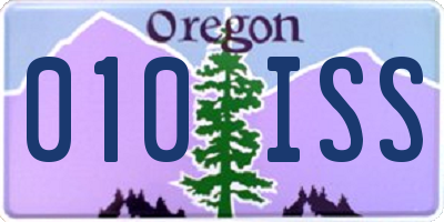 OR license plate 010ISS
