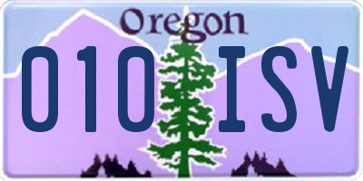 OR license plate 010ISV