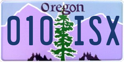 OR license plate 010ISX