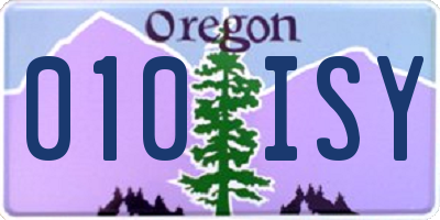 OR license plate 010ISY