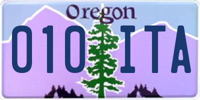 OR license plate 010ITA