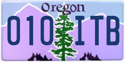 OR license plate 010ITB