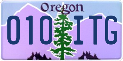 OR license plate 010ITG