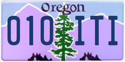 OR license plate 010ITI