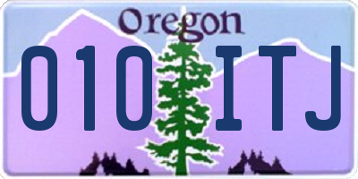 OR license plate 010ITJ