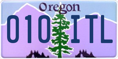 OR license plate 010ITL