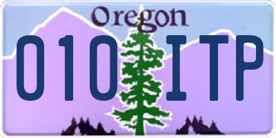 OR license plate 010ITP