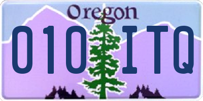 OR license plate 010ITQ