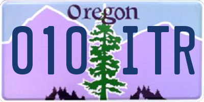 OR license plate 010ITR